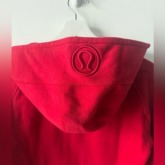 Lululemon Fitted Full Zip Scuba Hoodie Jacket Dark Red EUC Sz 8 - Picture 3 of 8